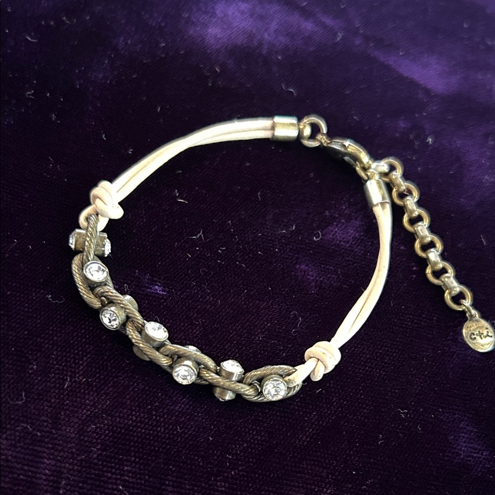 Chloe + Isabel leather and crystal bracelet